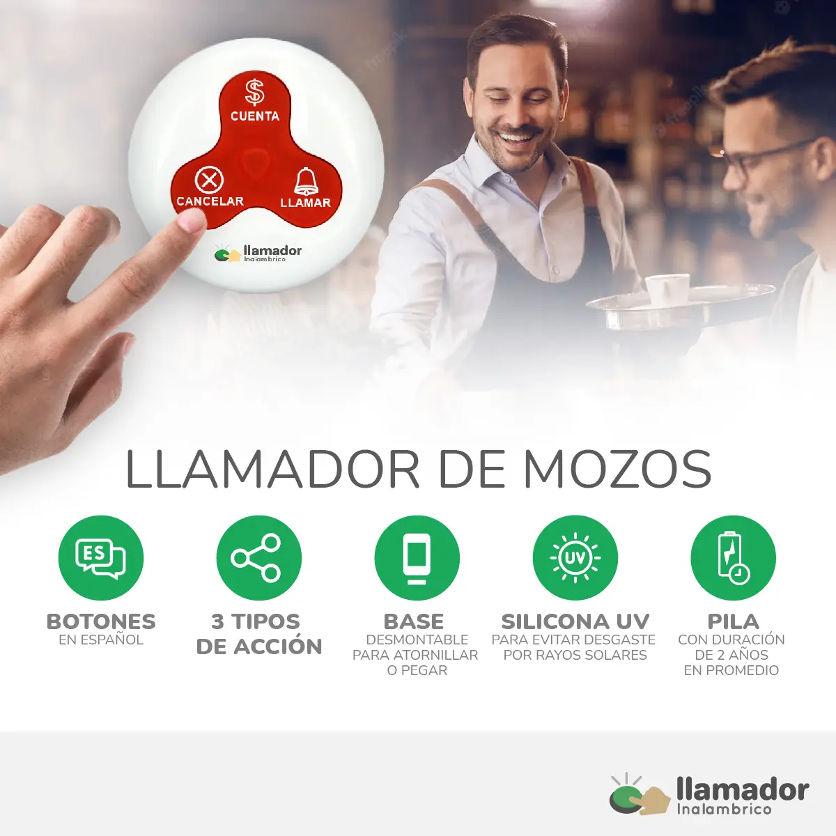 Llamador de mozos para restaurantes